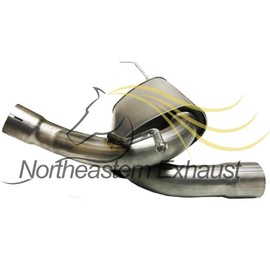 Northeastern Exhaust | Stainless Steel Direct Fit Axle-Back Rear Exhaust Muffler Compatible for Jeep Wrangler 2007-2017 3.8L 3.6L | Free Clamp Included | Automotive Replacement Part