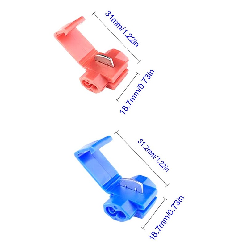 Ruidee 50PCS Wire Terminal Connectors Electrical Solderless Quick Splice Wire