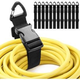 6 Pack 17 Inch Adjustable Extension Cord Holder Organizer with Triangle Clips Heavy Duty Storage Straps Extension Cord Hanger for Men Workshop and Garage Organization and Storage - Number of Items: 6