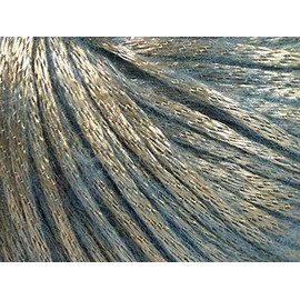 Rock Star, Light Gold, Light Blue, Metallic Shine, Soft Nylon Merino Wool Acrylic Blend Yarn 50 Gram, 52019