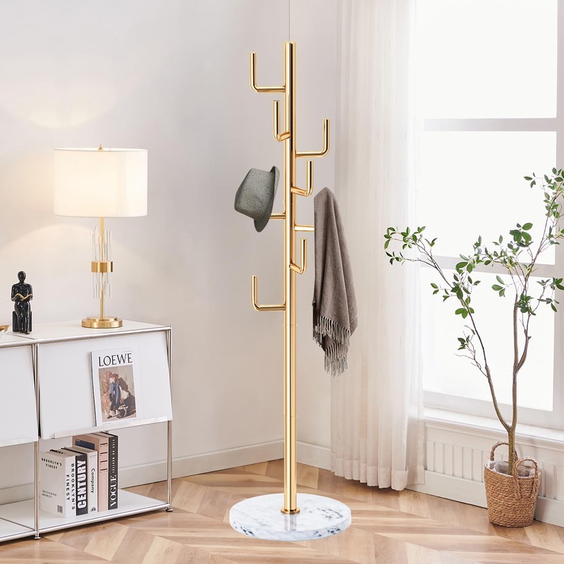 ZOZOE Metal Modern Coat Racks, Cactus Coat Rack Freestanding with