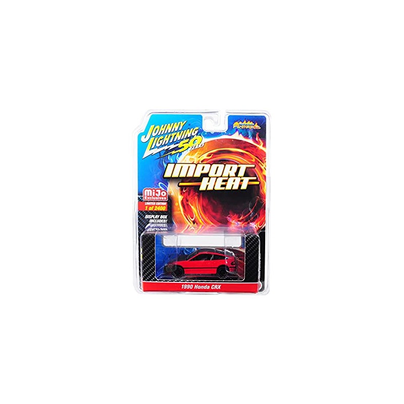 ☆【Mijo Special Order】Johnny Lightning 1/64 1990 Honda CR-X Red/Black