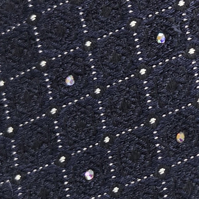 Thomas Bailey Silk Crystal Tie - Taurus Navy 8cm