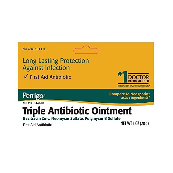 Perrigo Triple Antibiotic Ointment, 0.50 oz Per Tube (2 Pack)
