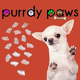 Purrdy Paws 40-Pack Soft Nail Caps for Dogs Claws Clear X-Large