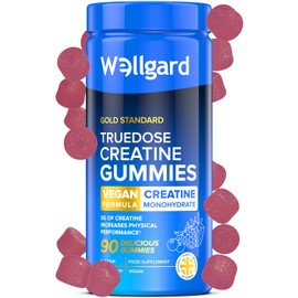 Wellgard Truedose Creatine Gummies - Vegan, 3000mg Creatine Monohydrate, Increases Physical Performance, 90 Gummies