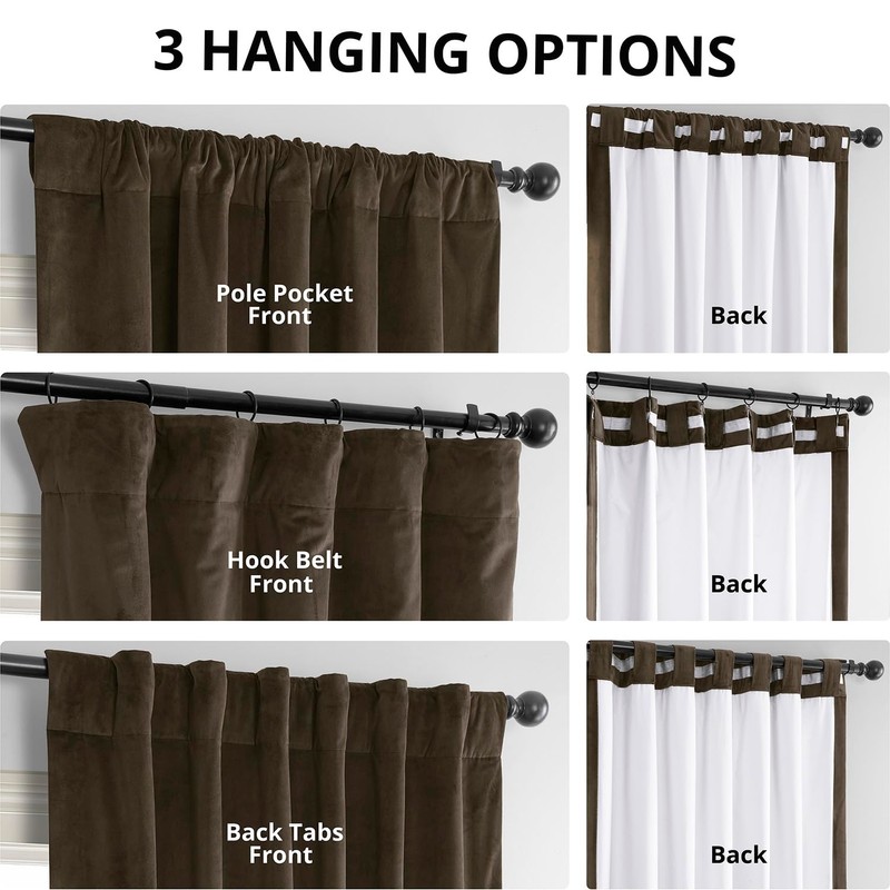 HPD Half Price Drapes Signature Velvet Thermal Blackout Curtains for