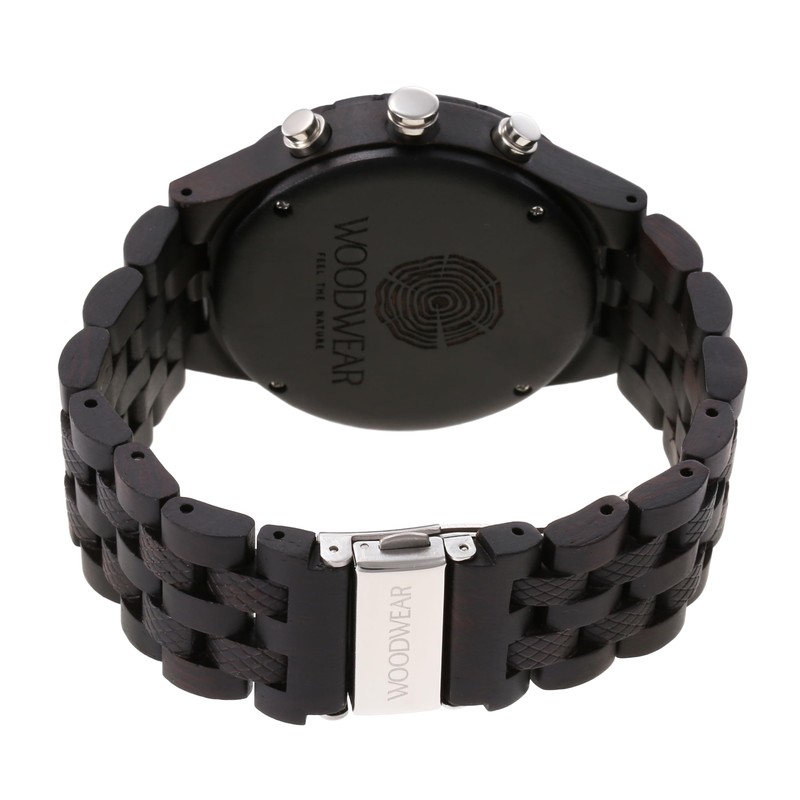 woodwear Men's Wooden Watch Night Blue Lagoon Dream Dawn, black,