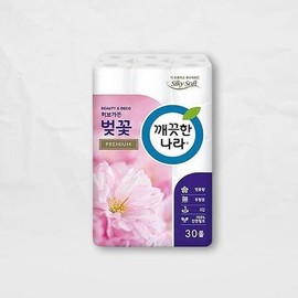 Clean Country Herb Garden Cherry Blossom Premium 27m 30 rolls x 3 packs / 깨끗한나라 허브가든 벚꽃 프리미엄 27m 30롤x3팩
