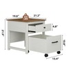 Rresyet Mini Fridge Stand with Movable Drawer, Heavy Duty Fridge