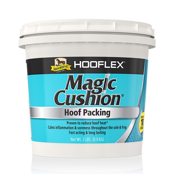 Absorbine Hooflex Magic Cushion, Veterinary Formulated Fast-Acting Relief, Reduce Hoof Heat for up to 24 Hours, 2 lb Tub