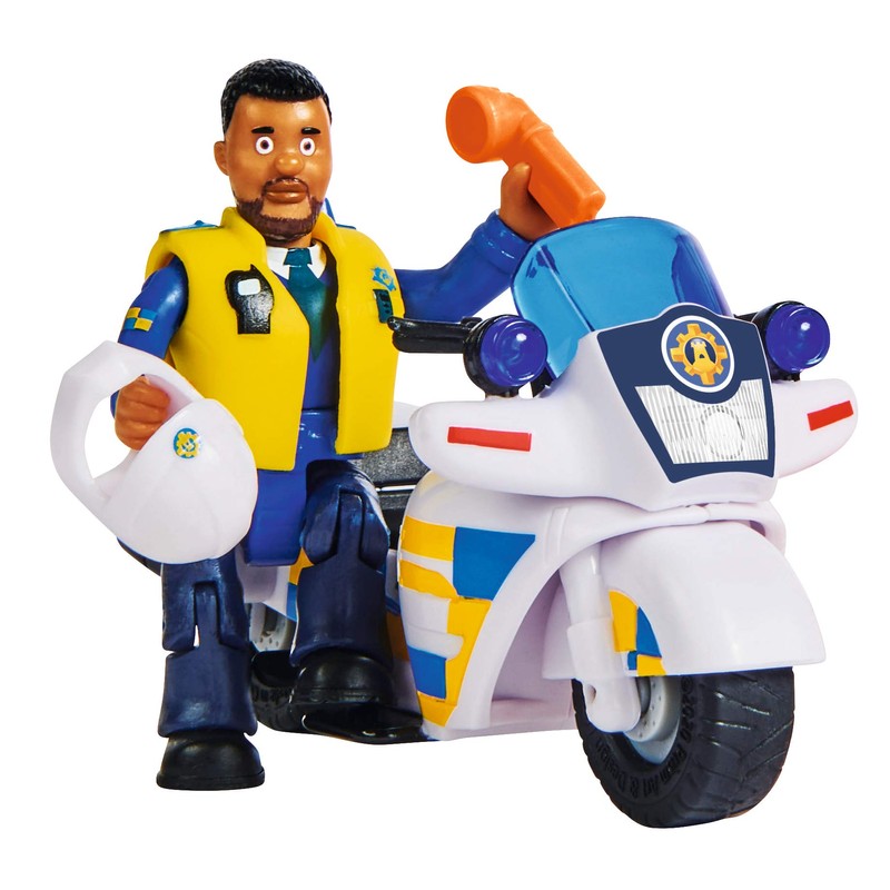 Simba 109251092 Fireman Sam Police Motorcycle with Malcolm Figure &