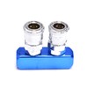8 Way 11 Port Manifold Block Splitter,1/4" Pneumatic Air Hose