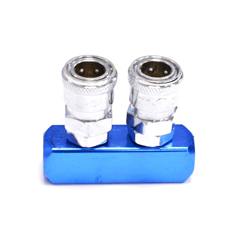 8 Way 11 Port Manifold Block Splitter,1/4" Pneumatic Air Hose
