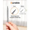Tungsten Carbide Scriber, Knurled Aluminum Handle, 4-Pack with Bonus Marking