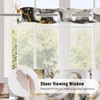 MitoVilla No Hooks Needed Marble Shower Curtain Set with Snap-in