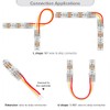 SEZO 3PIN 10mm LED Light Strip Connectors Kit 12PCS Transparent