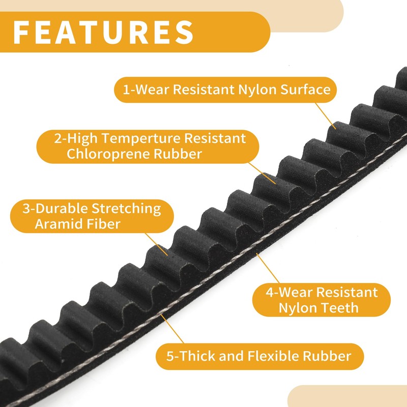 Partuto Drive Belt Motorcycle V-Belt for Suzuki UU125 UU125T-2 UY125T