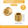 Aifeier ET 15 PCS 1/4” NPT Brass Pipe Plug Fitting