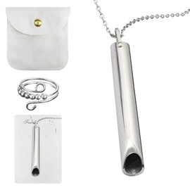 TECHEEL Mindful Breath Necklace, Meditation Breathing Necklace, Pendant for Breathing Exercises, Breathing Necklace for Women and Men, Mindful Necklace for Pressure Relief, Reduces Anxiety, Metal