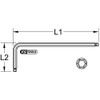 KS Tools 151.4306 Double Ball Head Allen Key XL 6.0mm