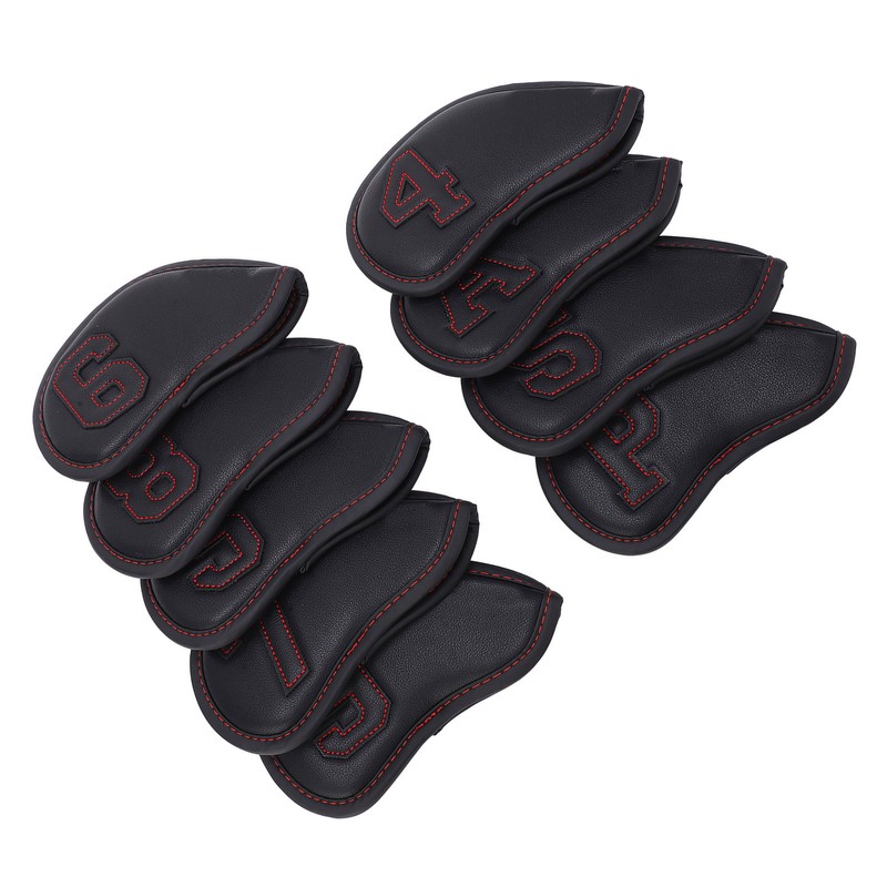 9Pcs/Set Golf Iron Head Covers Waterproof Sunscreen Golf Iron Covers