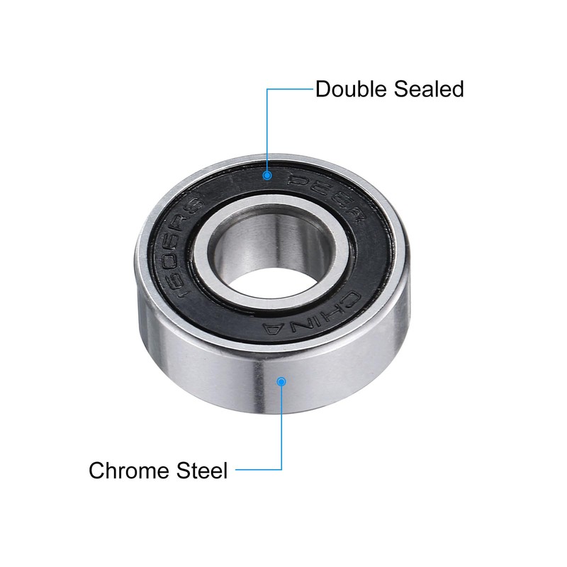 sourcing map 2pcs 1606-2RS Deep Groove Ball Bearings 0.371 x