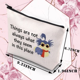PLITI Things are Not Always What They Seem in This Place Makeup Bag for Friend Family Book Nerd The Worm Inspired Gift(in This Place BU)