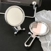 Double-sided magnifying hand mirror portable round mini folding - double-sided hand mirror (5x) / 양면 확대 손거울 휴대용 원형 미니 접이식 - 양면손거울(5배)