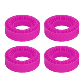 4pcs Tire Insert 1.0inch Double Layer Hollow Silicone Waterproof RC Car Tire Inner Filler for SCX24 FCX24 AX24 1/18 1/24 RC Car Rose Red