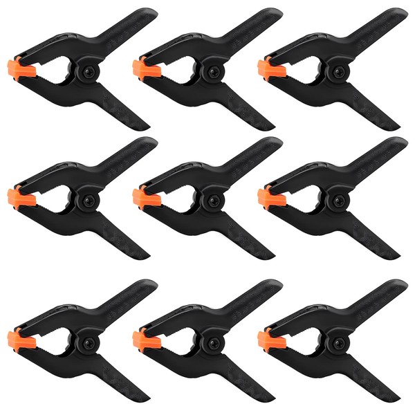 YIXISI 9 PCS Nylon Spring Clamps, 3 inch Plastic Heavy