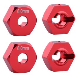 HobbyPark 14mm Aluminum Wheel Hex Parts for Arrma 1/10 Granite 4X4, Big Rock, Senton, Replacement of AR310871 (Red)