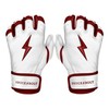 BRUCE BOLT Chrome Series Short Cuff Maroon Batting Glove -