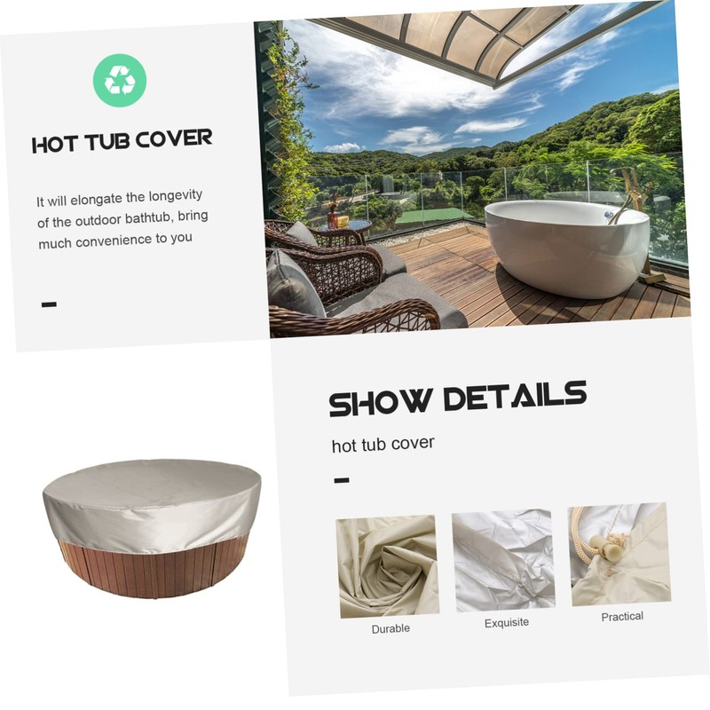 BESPORTBLE 1Pc Round Hot Tub Cover Durable Spa Protector for