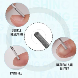 Makartt Nail Drill Bit - 3XF Nature Nail Buffer Bit for Cuticle Remove Nail Art Design Manicure Pedicure Professional Home & Salon Use B-41