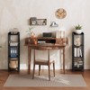 HOOBRO Small Bookcase, Industrial Style Bookshelf for Narrow Spaces, 4-Tier