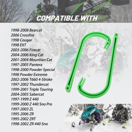 XTPTFABS 3639-781 Snowmobile Ski Loops Handles Set Compatible with Arctic Cat Z/ZL/ZRT/Firecat Snowmobile (A Pair of Green)
