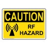 ComplianceSigns.com Caution Rf Hazard OSHA Safety Label Decal, 5x3.5 in.