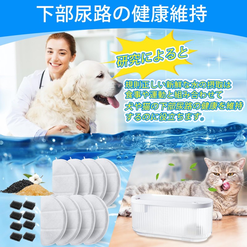 Cunina Cat Water Filter Wa Clear Dedicated Filter, Compatible Water