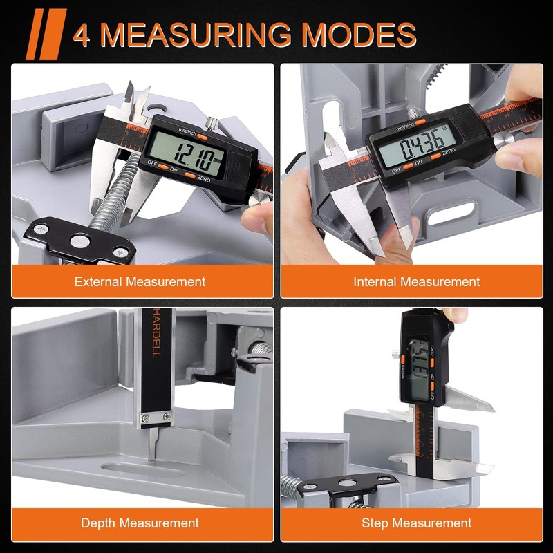 Digital Caliper, HARDELL 6 Inch Stainless Steel Calipers Measuring Tool