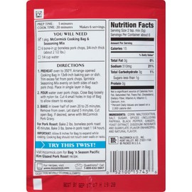 McCormick Bag 'n Season Pork Chops 1.06OZ (Pack of 12)