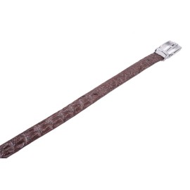Pelgio Genuine Crocodile Alligator Backbone Skin Leather Casual Women's Belt 40" Long (Mahogany Brown)