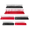 AIUITIO 6PCS Socket Organizer Tray Set, Red SAE & Black