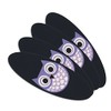Cute Purple Owl Double-Sided Oval Nail File Emery Board Set