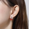 KRUCKEL Austrian Crystal Butterfly Earrings in Red | Sterling Silver