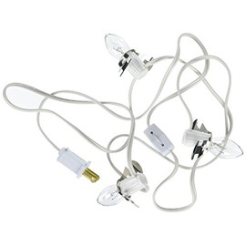Darice White, Accessory Cord with 3 Lights, 6 Feet, 6401