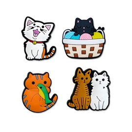 BOWNDY Cats Charms for Clog Shoe Decoration,Animal Charm,Bulk Charms,Charms Cute,Random Charms