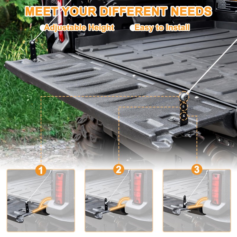 SAUTVS Tailgate Extender Leveling Mount Rear Gate Lock Bracket for