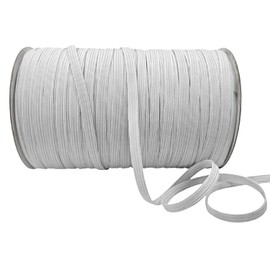 White Flat Elastic 6mm x 10m - Quarter Inch Elastic Band for Sewing, DIY Crafts, and Face Masks