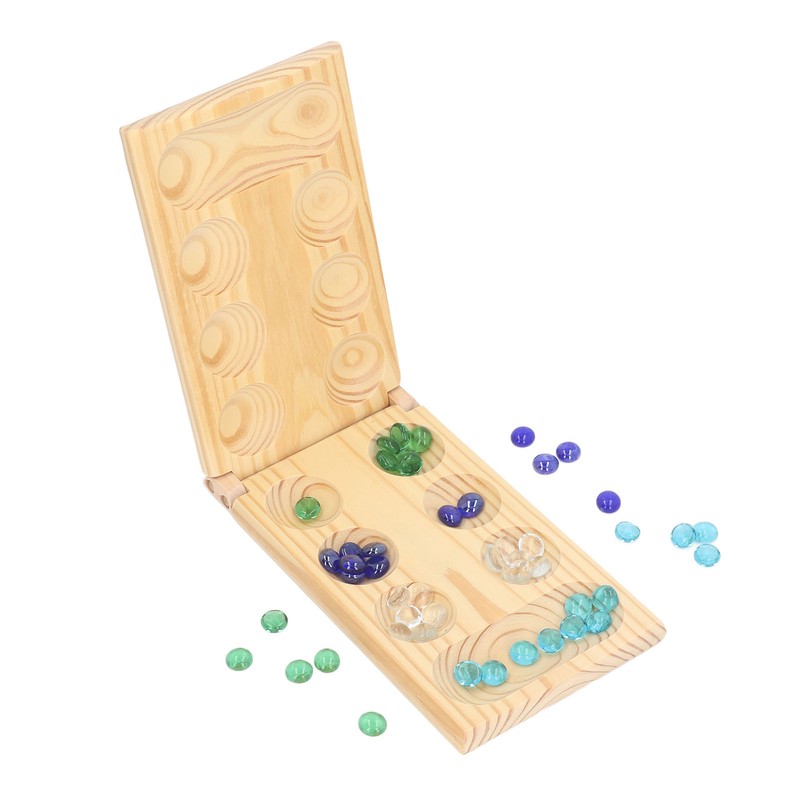 Folding African Stone Game Wooden Intellectual Logic Thinking Training Parent